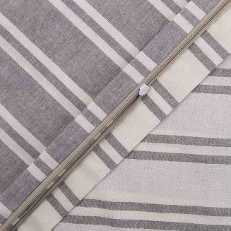 Pościel bawełniana MADRAS 1 140x200 COTTONLOVE EXCLUSIVE szara paski