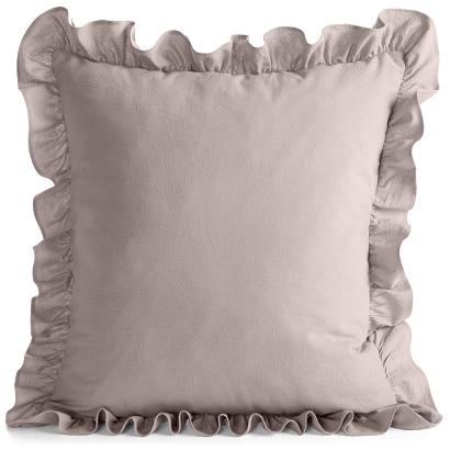 Poszewka dekoracyjna FALBANKA 45x45 Eurofirany pudrowa obszyta falbaną