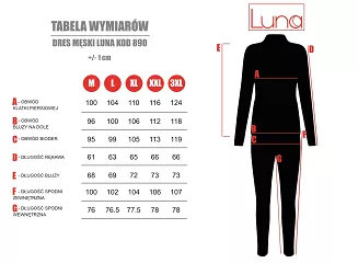 Dres męski LUNA kod 890 czarny