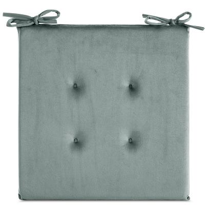 Poduszka na krzesło GAJA 40x40x3 Eurofirany ciemnomiętowa z ozdobnym pikowaniem