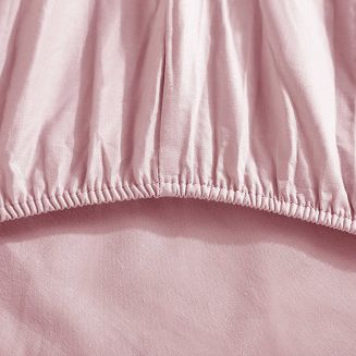 Prześcieradło satyna bawełniana z gumką 120x200 SIN pudrowe