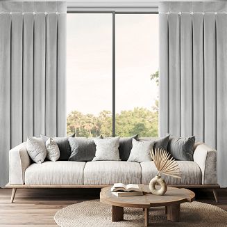 Zasłona gotowa na taśmie ALITA 140x250 Eurofirany srebrny