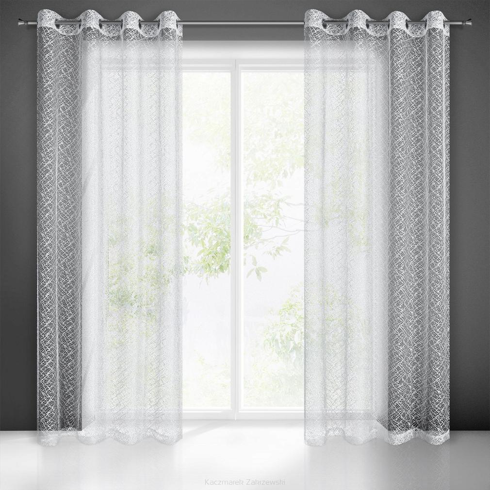 Firana gotowa na przelotkach AMANDA 140x250 Eurofirany biały