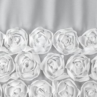 Zasłona gotowa na przelotkach ROSES 140x250 Eva Minge Eurofirany biały