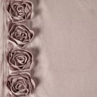 Zasłona gotowa na taśmie ROSES 140x270 Eva Minge Eurofirany pudrowy