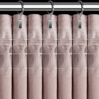 Zasłona gotowa na taśmie ROSES 140x270 Eva Minge Eurofirany pudrowy