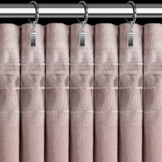 Zasłona gotowa na taśmie ROSES 140x270 Eva Minge Eurofirany pudrowy