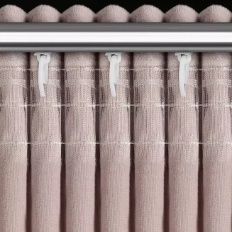 Zasłona gotowa na taśmie ROSES 140x270 Eva Minge Eurofirany pudrowy