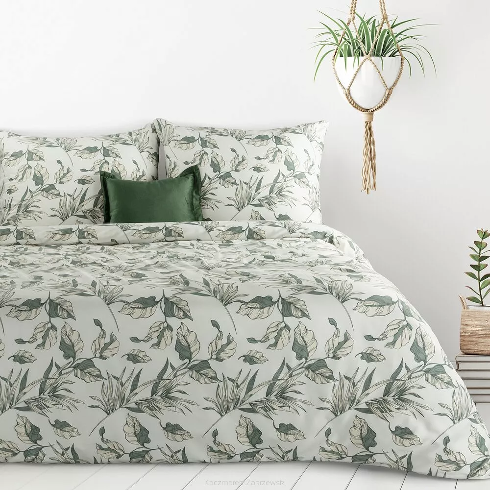 Pościel bawełniana DONNA 160x200 Design91 zielony