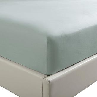 Prześcieradło satyna bawełniana z gumką 90x200 SIN szałwiowe