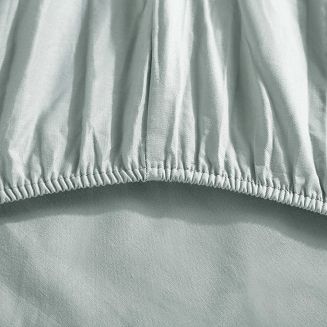 Prześcieradło satyna bawełniana z gumką 90x200 SIN szałwiowe