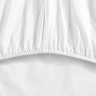 Prześcieradło satyna bawełniana z gumką 140x200 SIN białe