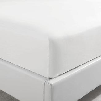 Prześcieradło satyna bawełniana z gumką 140x200 SIN białe