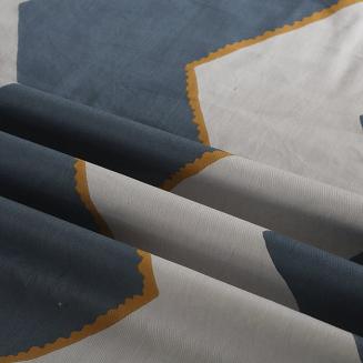 Turkusowa Pościel Geometryczna Satyna Bawełniana 220x200 XDF 045