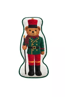 Dekoracyjna Poduszka Świąteczna BEAR 20x43x5 miś w stroju dziadka do orzechów