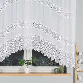 Firanka żakardowa gotowa na szelkach MARIA 250x160 biała