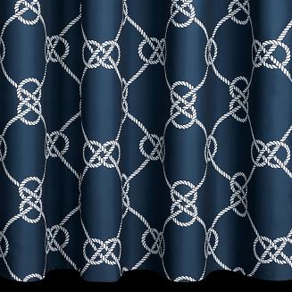 Zasłona gotowa na szelkach GARDEN 155x240 Eurofirany granatowy