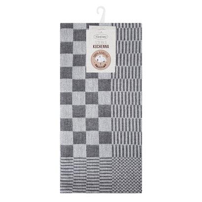 Komplet ścierek kuchennych 2 szt. MAURO 50x70 Eurofirany stalowa szachownica