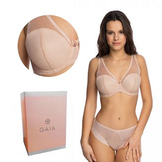 Biustonosz GAIA Semi-soft Hera 1124 półusztywniany perłowy