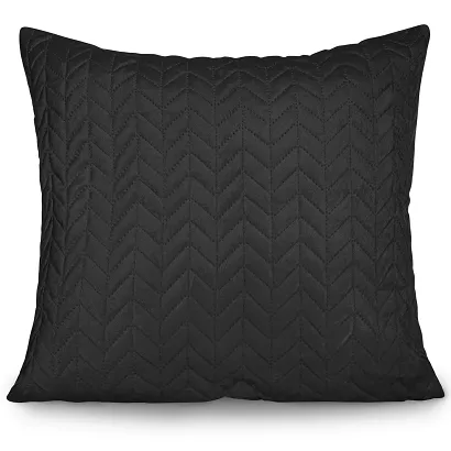 Poszewka dekoracyjna MOXIE 45x45 velvet czarna w jodełkę