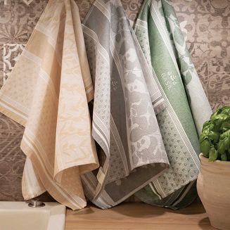 Komplet ścierek kuchennych ZWOLTEX ZIOŁA zielony beżowy szary