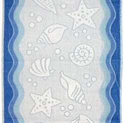 Ręcznik plażowy Flora Ocean 50x100 niebieski morski motyw