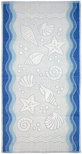 Ręcznik plażowy Flora Ocean 50x100 niebieski morski motyw