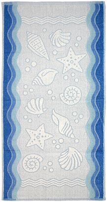 Ręcznik plażowy Flora Ocean 50x100 niebieski morski motyw