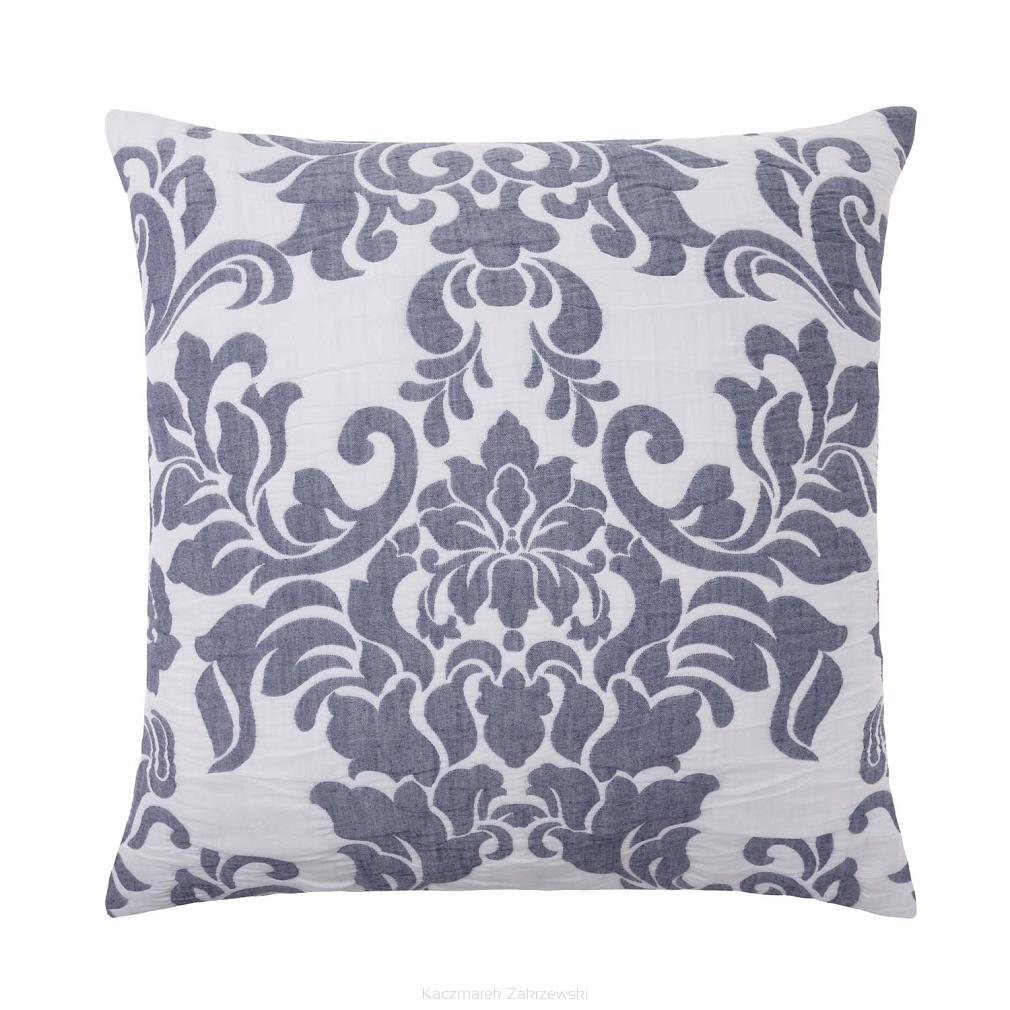 Poszewka dekoracyjna ROYAL 45x45 biała grafitowa orientalny wzór