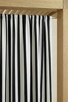 Grafitowa Zasłona Tarasowa Wodoodporna Na Taśmie 140x220 STRIPES