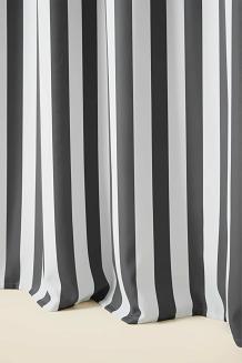 Grafitowa Zasłona Tarasowa Wodoodporna Na Taśmie 140x220 STRIPES