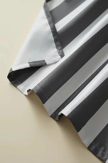 Grafitowa Zasłona Tarasowa Wodoodporna Na Taśmie 140x220 STRIPES