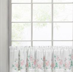 Firana gotowa na taśmie ASTEJA 130x50 Eurofirany biały/różowy