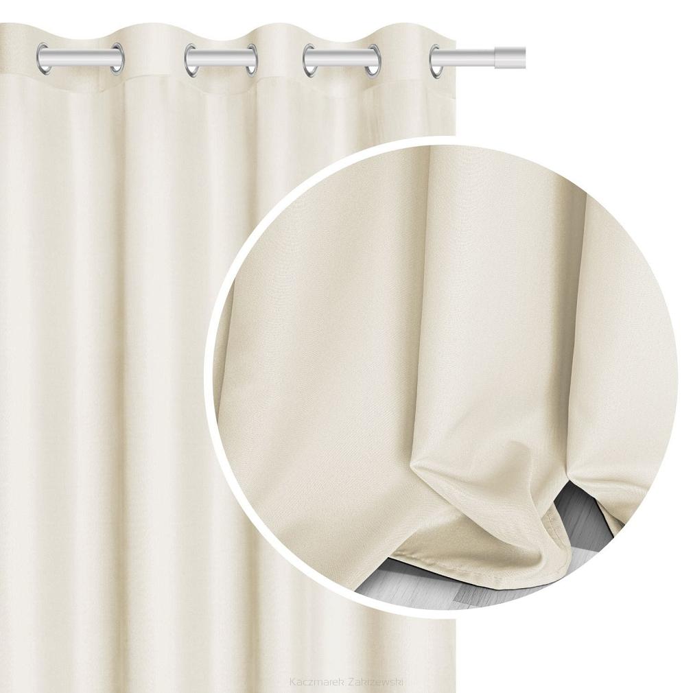 kremowa zasłona gotowa 140x250 viva