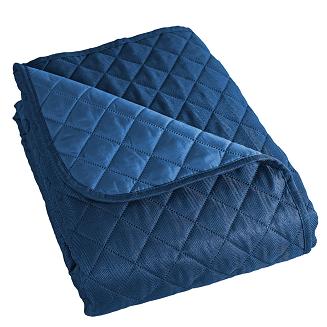 Narzuta dekoracyjna JODEŁKA 220x240 pikowana niebieska