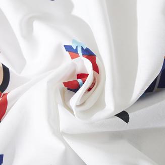 Biała Pościel Świąteczna Satyna Bawełniana z Nadrukiem 160x200 Xmass Nutcracker