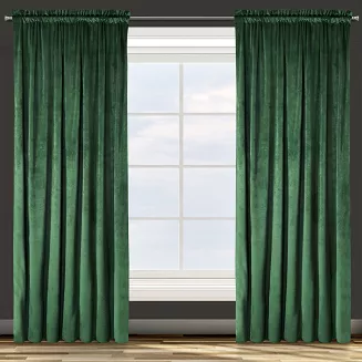 Zasłona gotowa na taśmie ROSA 140x300 Design91 zielony