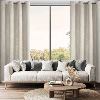 Zasłona gotowa na przelotkach NILO 140x250 Eurofirany beżowy