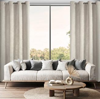 Zasłona gotowa na przelotkach NILO 140x250 Eurofirany beżowy