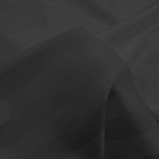 Poszewka satyna bambusowo-bawełniana STRIPE BLACK 50x60 Darymex jednokolorowa czarna