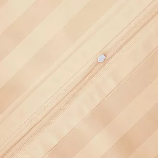 Poszewka satyna bambusowo-bawełniana STRIPE BEIGE 40x40 Darymex jednokolorowa beżowa