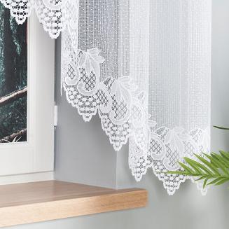 Firanka żakardowa gotowa na żabki ELŻBIETA 310x160 biała