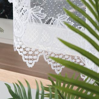 Firanka żakardowa gotowa na żabki ELŻBIETA 310x160 biała