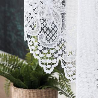 Firanka żakardowa gotowa na żabki ELŻBIETA 310x160 biała