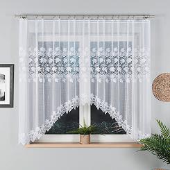 Firanka żakardowa gotowa na żabki ELŻBIETA 310x160 biała