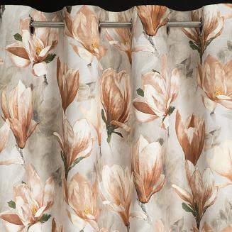 Zasłona gotowa na przelotkach LARI 140x250 Eurofirany ciemnobeżowy