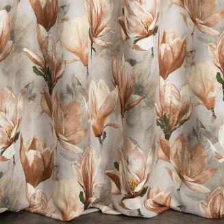 Zasłona gotowa na przelotkach LARI 140x250 Eurofirany ciemnobeżowy