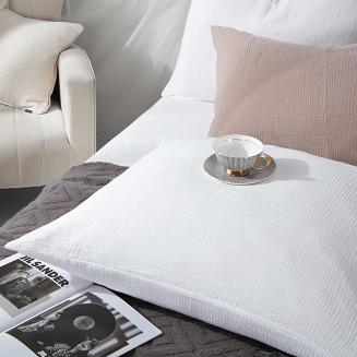 Biała Bawełniana Pościel Muślinowa 140x200