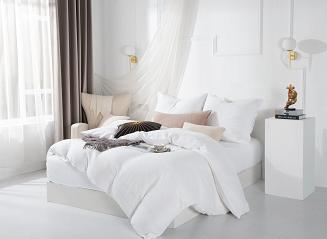 Biała Bawełniana Pościel Muślinowa 140x200