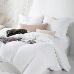 Biała Bawełniana Pościel Muślinowa 140x200